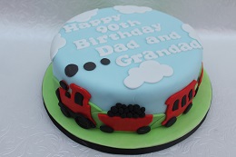 90th birthday train cake